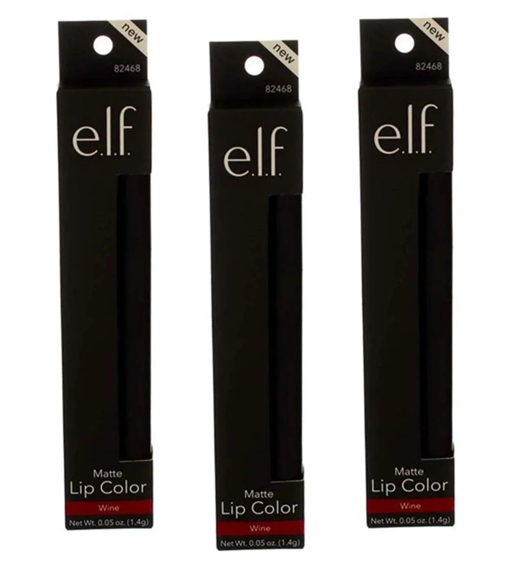 Selected Pack of 3 e.l.f. Matte Lip Color Wine 82468 Carefully Designed