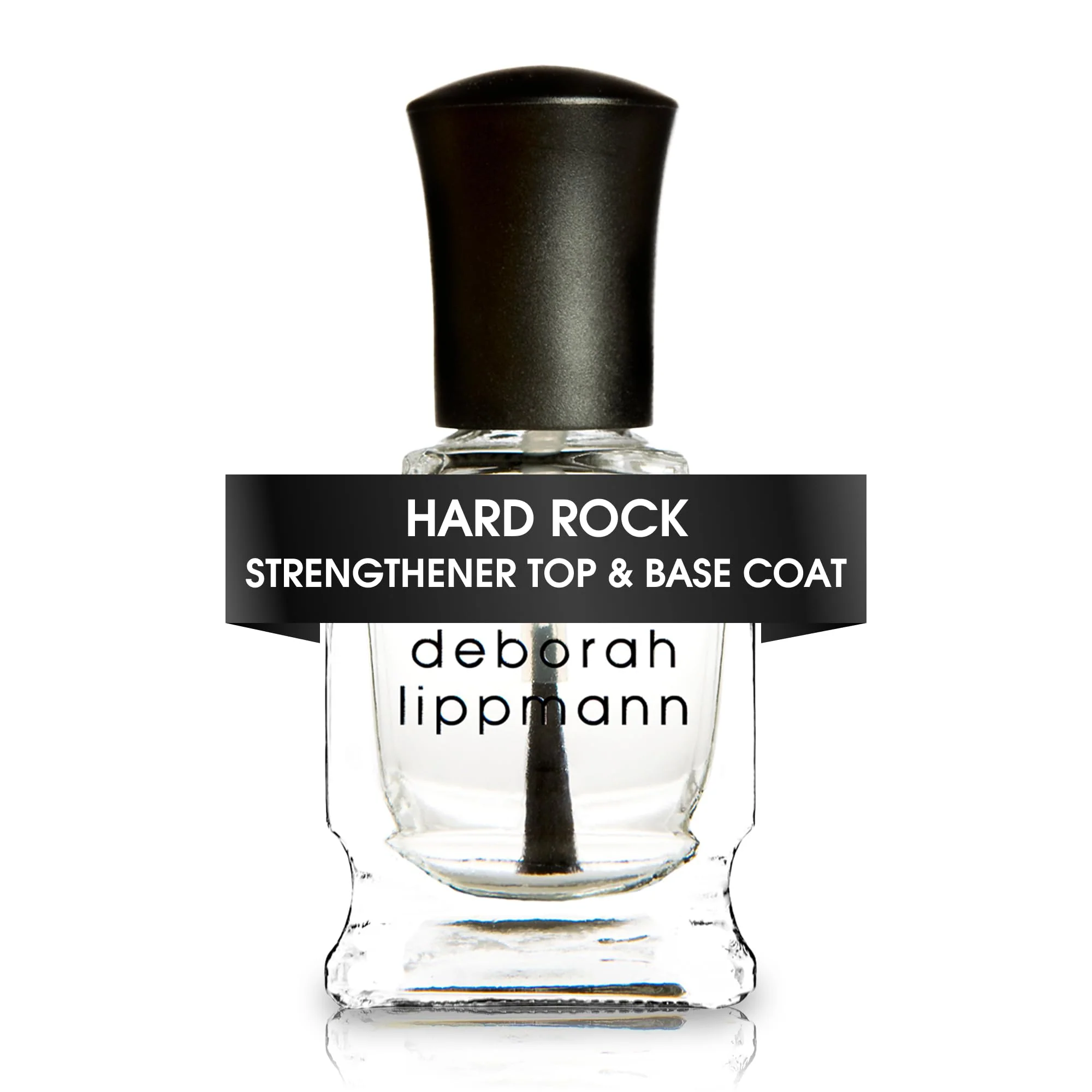 Green Deborah Lippmann Hard Rock Base and Top Coat Promotes Healthy Growth for Soft Nails Diamond Powder Strengthens and Protects Nail Polish Clear Minimalist