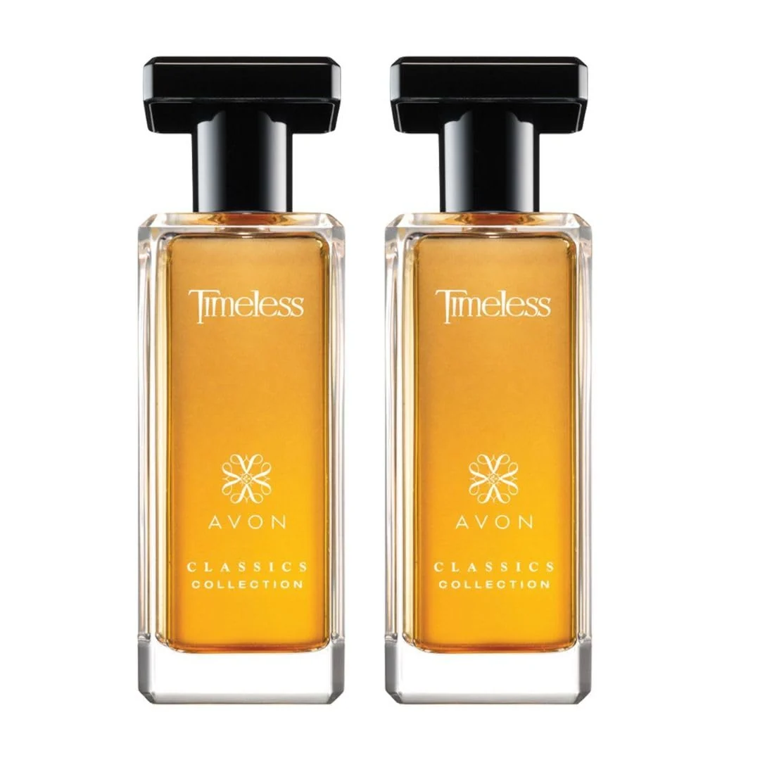 Recyclable AVON Classics Timeless Cologne Spray 1.7 fl. oz Pack of 2 Perfume for Women - Soft Floral Clean Scent Perfume with Jasmine Cardamom Patchouli Reusable