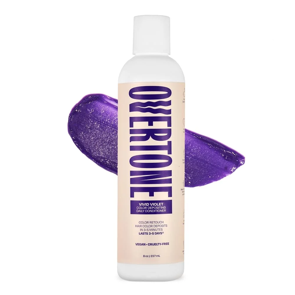 Original Overtone Daily Color Depositing Conditioner 8oz Temporary Coloring Conditioner with Shea Butter Coconut Oil Refresh Color Prevent Fading Vegan Clean