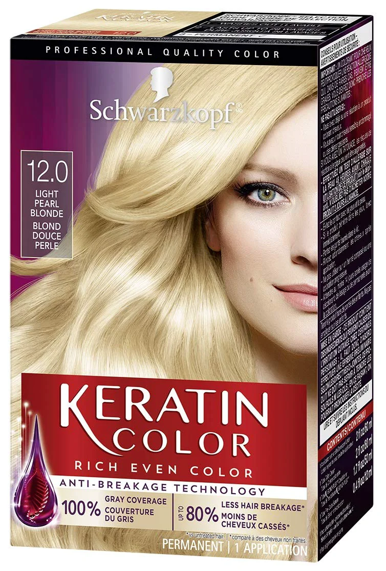 Eco-Friendly Schwarzkopf Keratin Color Permanent Hair Color Cream 12.0 Light Pearl Blonde Enhanced