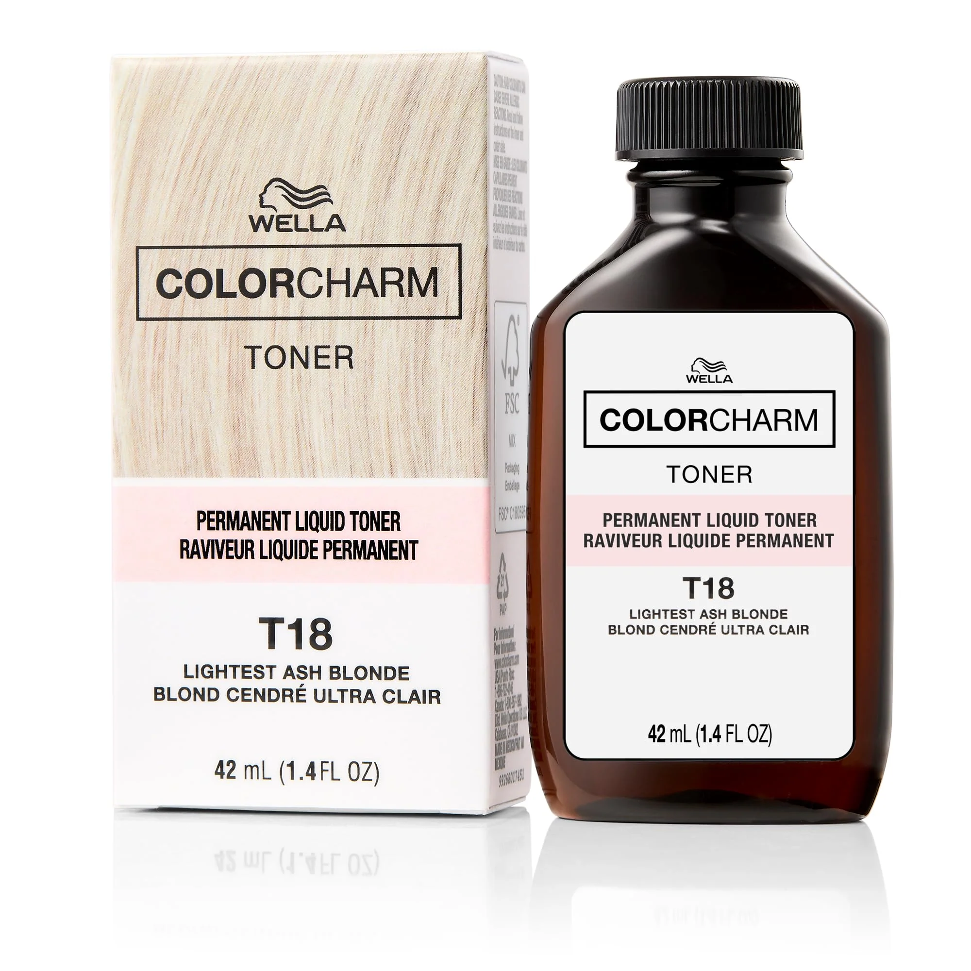 Stylish COLORCHARM Permanent Liquid Toners Neutralize Brass of Parabens Vegan T18 Lightest Ash Blonde 1.4 Fl Oz Selected