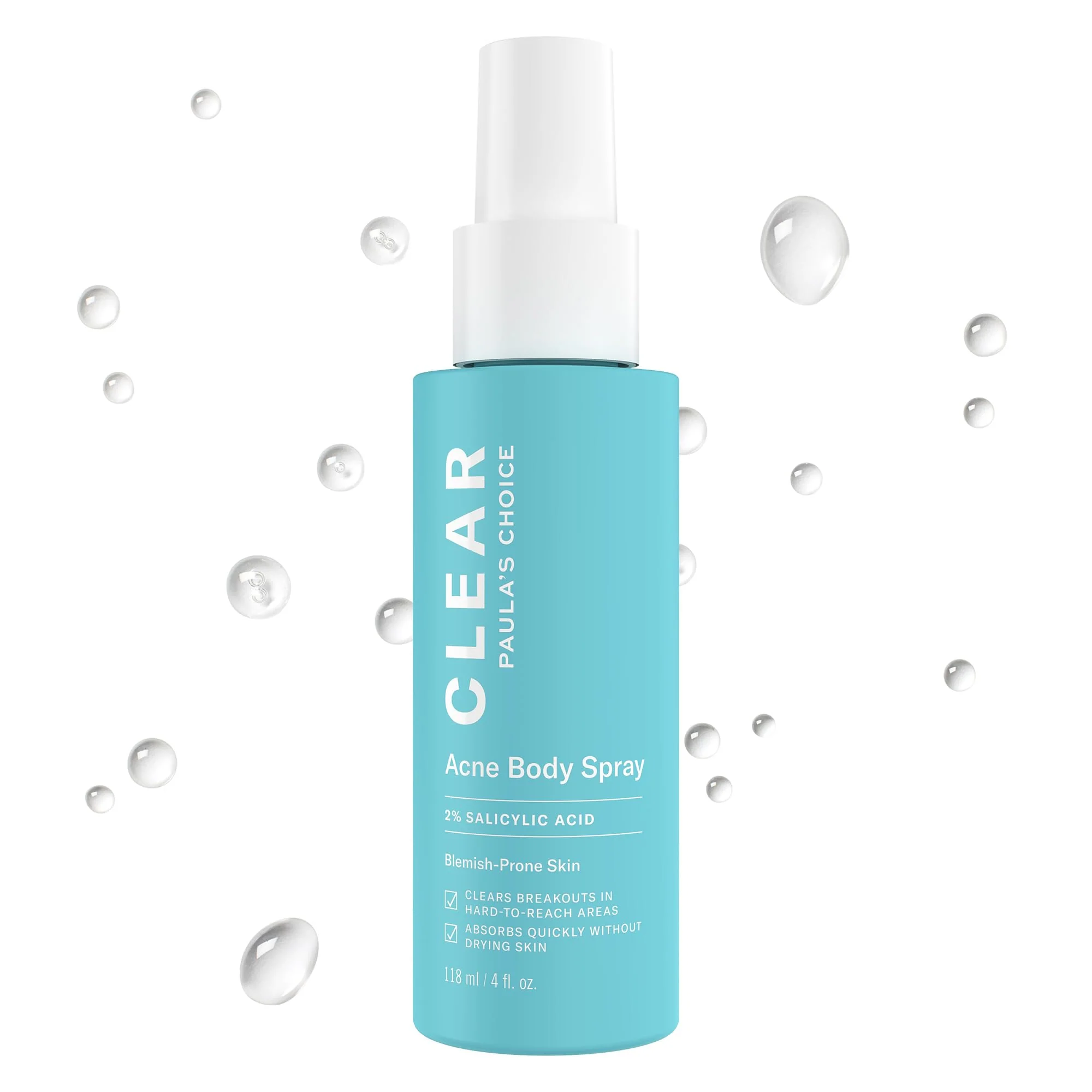 Premium Material Paula's Choice CLEAR Exfoliating Back Body Acne Spray Bacne Spray with 2 BHA Salicylic Acid Back Acne Treatment for Clogged Pores Blackheads Powerful