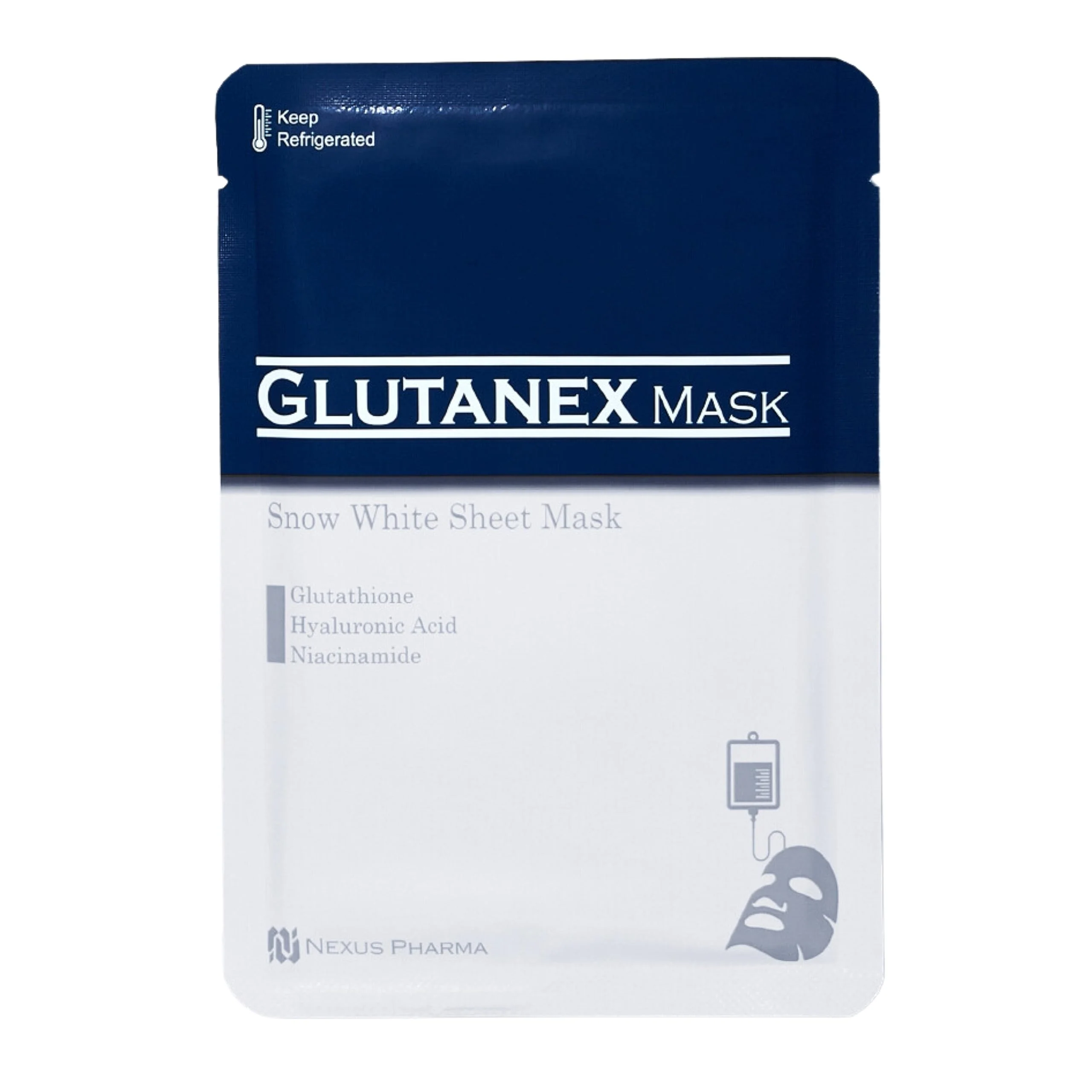Excellent Glutanex Snow White Sheet Mask 15 Sheets - Made In Korea Sophisticated