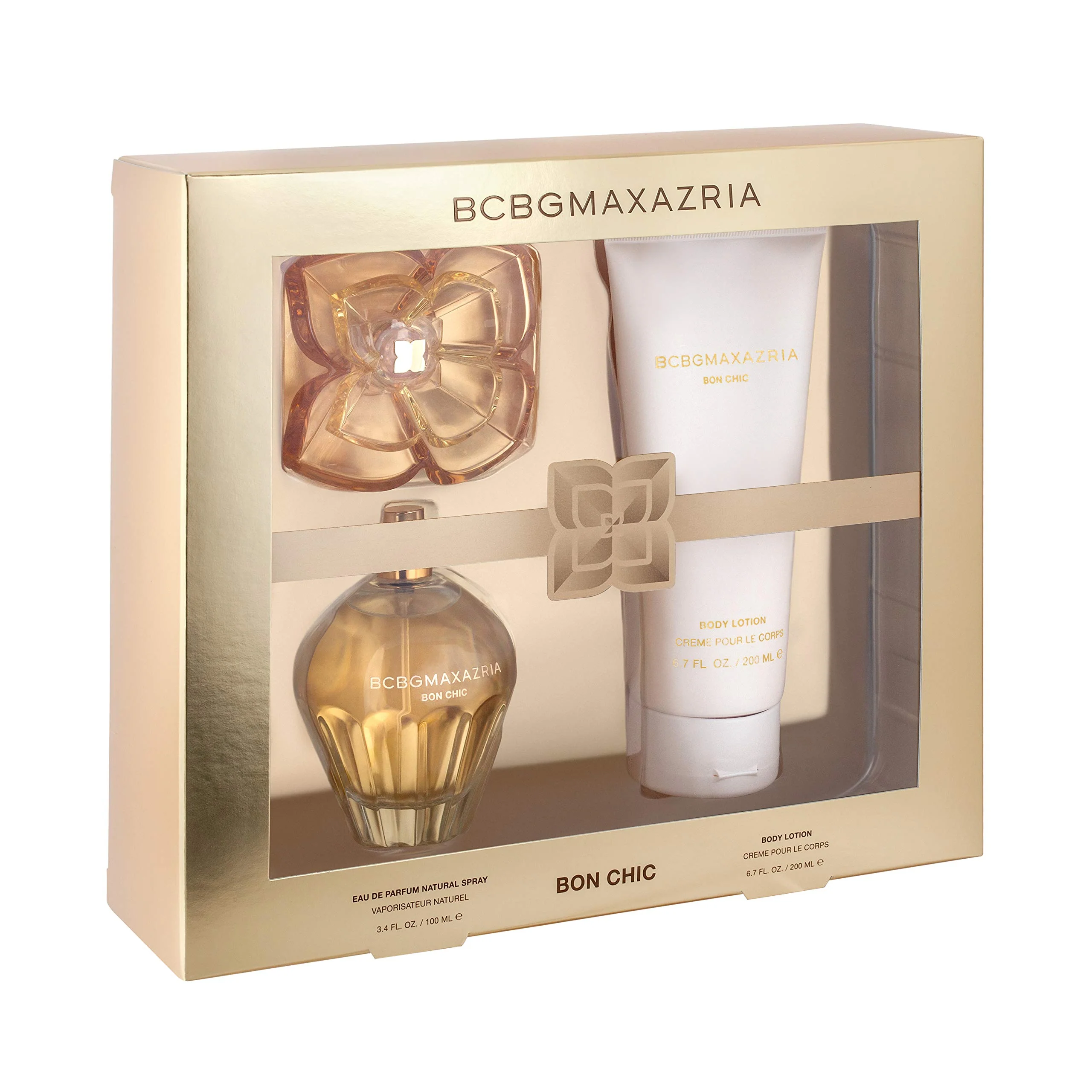 Prestigious BCBGMAXAZRIA - 2 Piece Fragrance Giftset for Women - Bon Chic - 3.4oz 100ml EDP Perfume 6.7oz 200ml Body Lotion for Women Fine