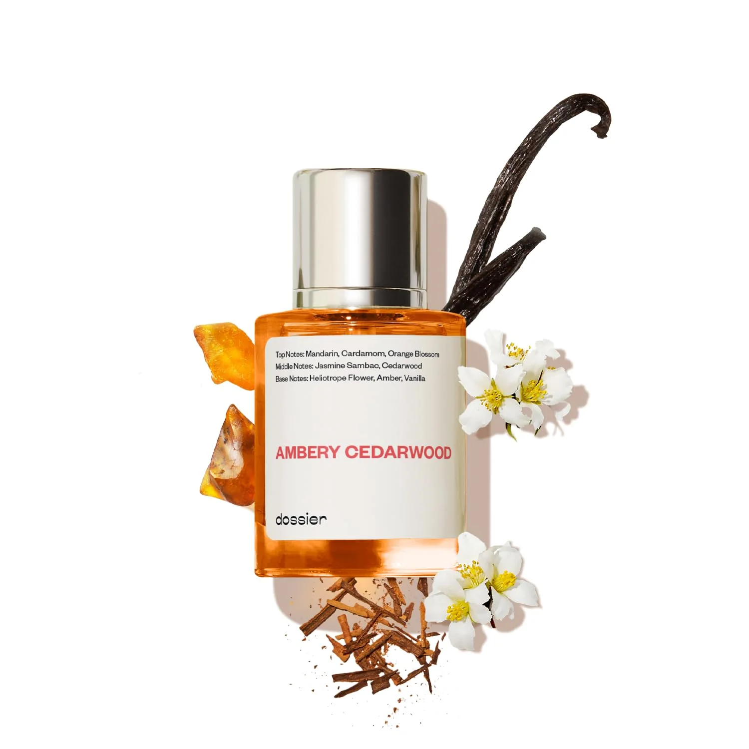 Solid Dossier - Ambery Cedarwood - Eau de Parfum - Perfume Luxury - Pure Infused - Paraben- - Vegan - For Women - Fragrance 1.7 oz Spray 50ml