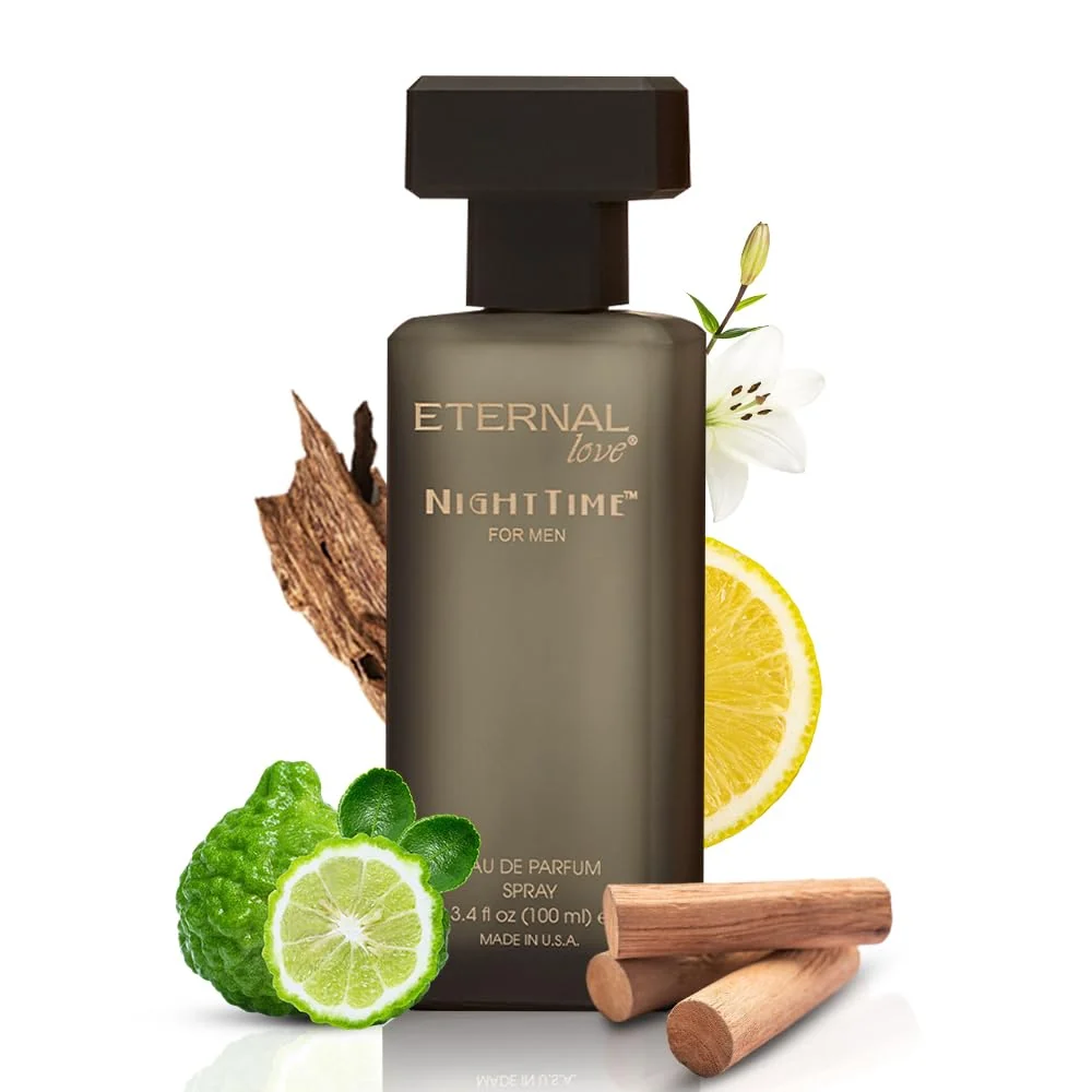 Sustainable Eternal Love Nighttime for Men - Long Lasting Eau de Parfum Spray - Clean Masculine Fragrance with Rose Jasmine - Warm Sophisticated Scent - 3.4oz Smart