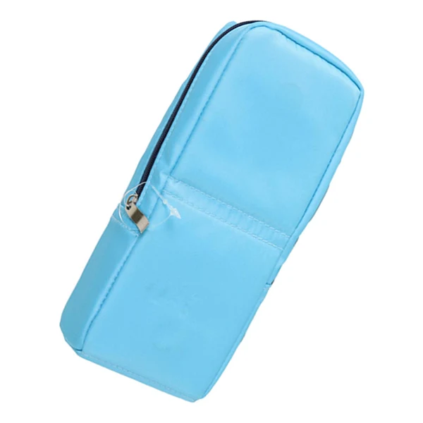 Crafted Maxbell Multifunctional Pencil Case Nylon Pencil Holder Bag for Office College Blue High-Quality