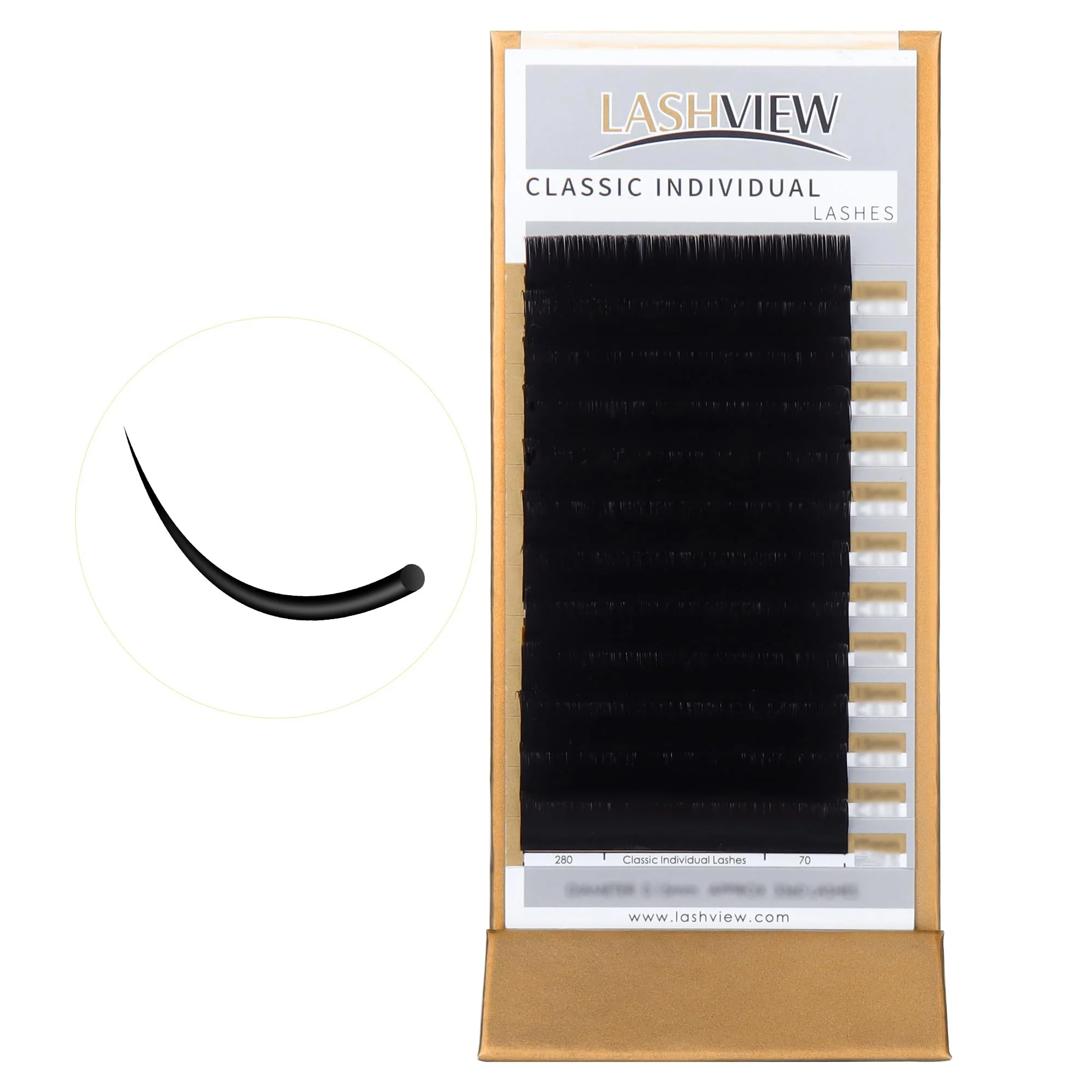 Consistent LASHVIEW Eyelash Extensions Individual Lashes 0.15 Thickness C Curl 9mm Premium Single Classic Lashes Mink and Natural Semi Permanent Eyelashes Soft Advanced
