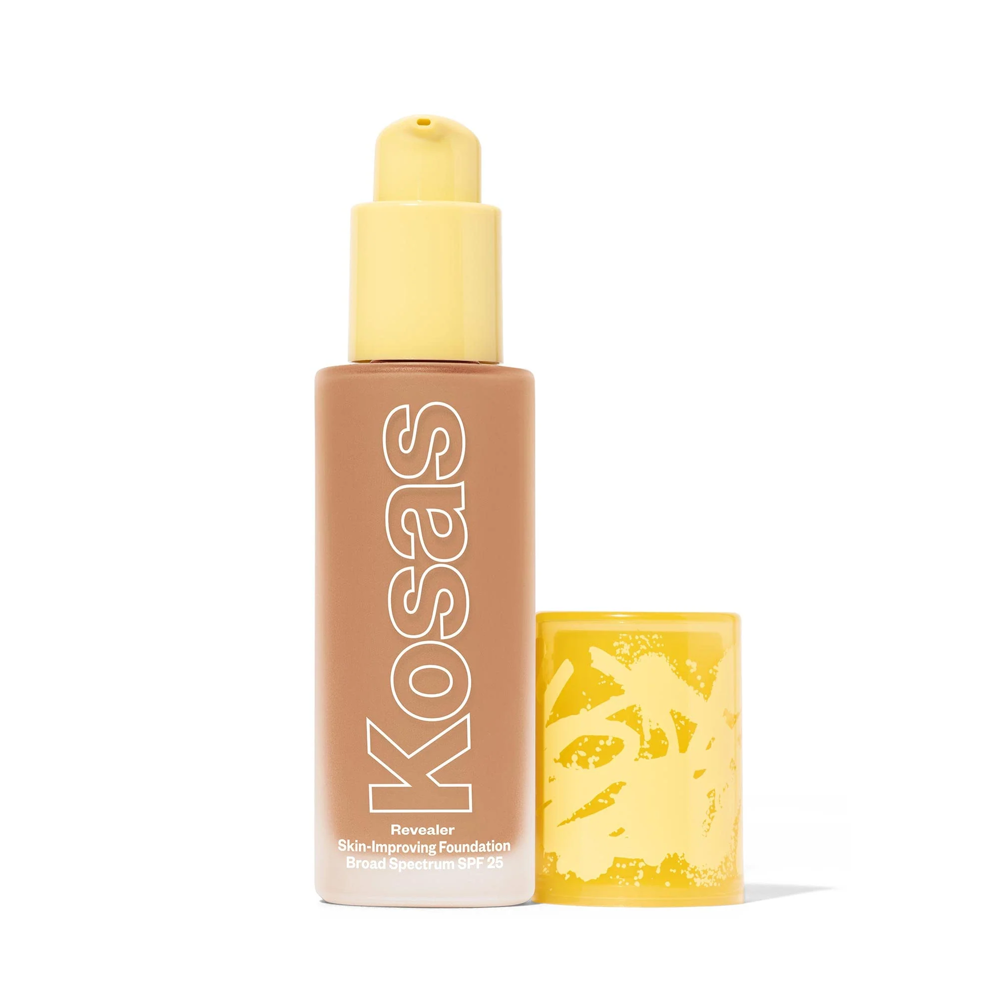 Top-Quality Kosas Revealer Skin-Improving Foundation with SPF 25 Protection - Hydrate Brighten Soothe Plump Protect Skin - Smoothing Texture Natural Finish Minimalist