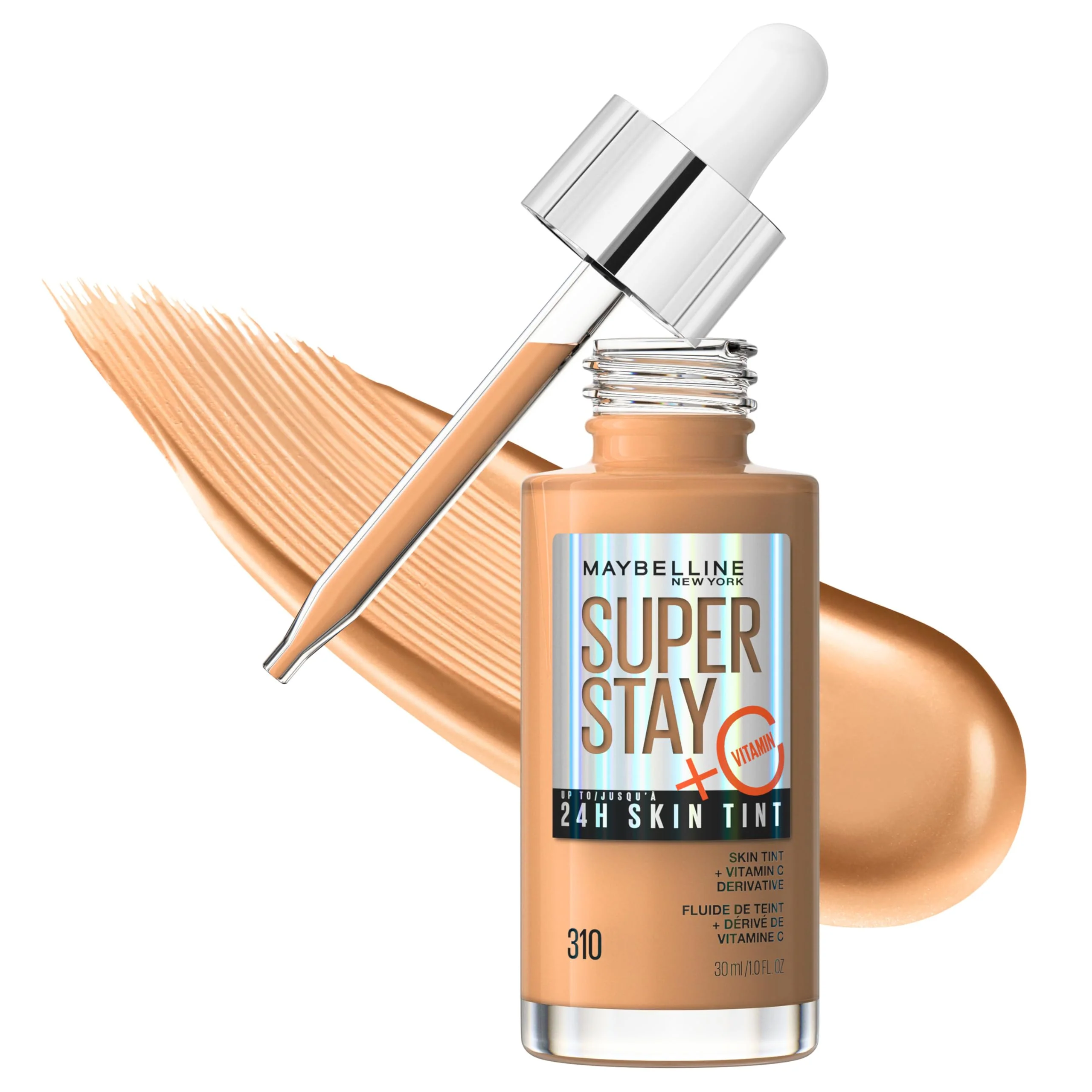 Functional Maybelline Super Stay Up to 24HR Skin Tint Radiant Light-to-Medium Coverage Foundation Makeup Infused With Vitamin C 310 1 Count Unique