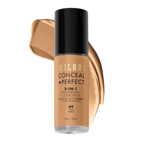 Top-Quality Milani Conceal 2-in-1 Foundation Concealer for a Complexion Under Eye Corrector Cover Redness and Imions Waterproof Premium