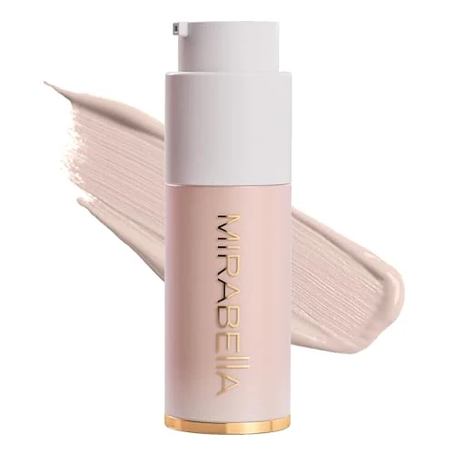 Clean MIRABELLA - Invincible for All HD Liquid Foundation Moisturizing Face Products for All Skin Types Full-Coverage Lightweight Foundation Makeup Convenient