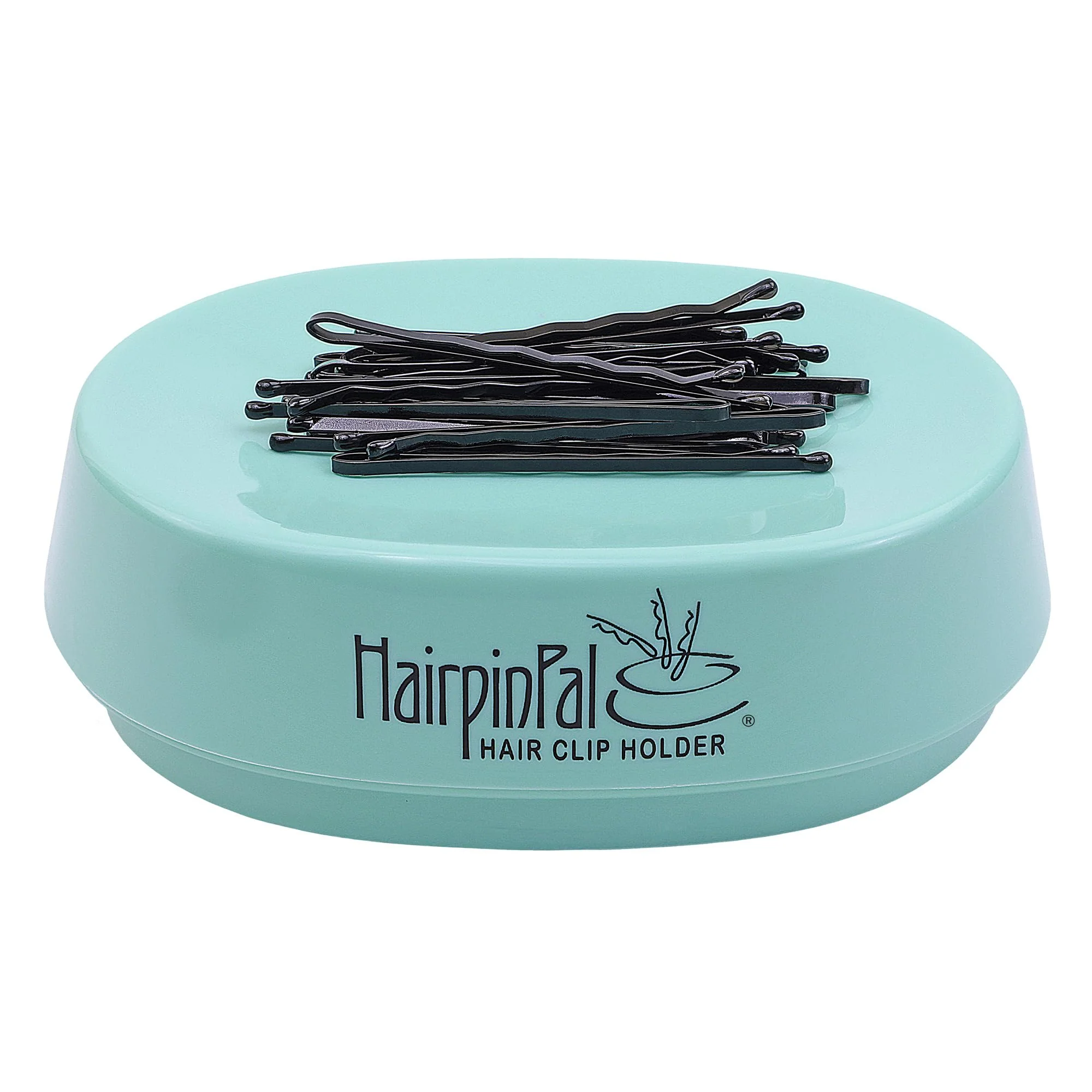 Innovative HairpinPal Magnetic Bobby Pin Holder - Easy Hair Clip and Pin Collector - Manage Hair Clips - Keeps Rooms Tidy - Sea Foam Teal - Made in the USA Optimized
