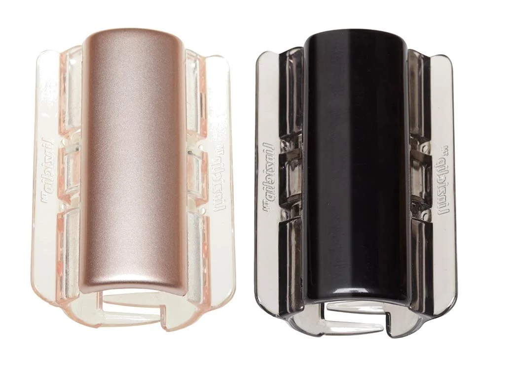 Premium Material Linziclip Maxi Hair Jaw Clip Rose Gold and Black 2-Pack Versatile