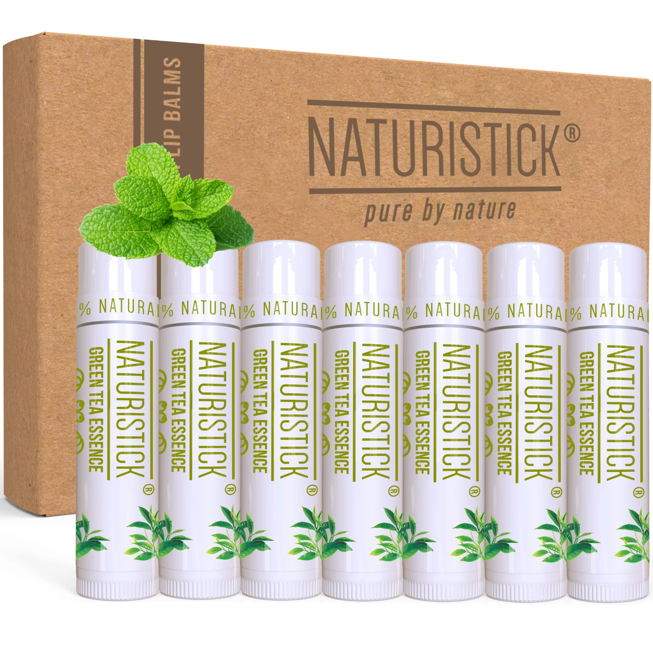 Professional 7-Pack Premium Beeswax Lip Balm by Naturistick Elite
