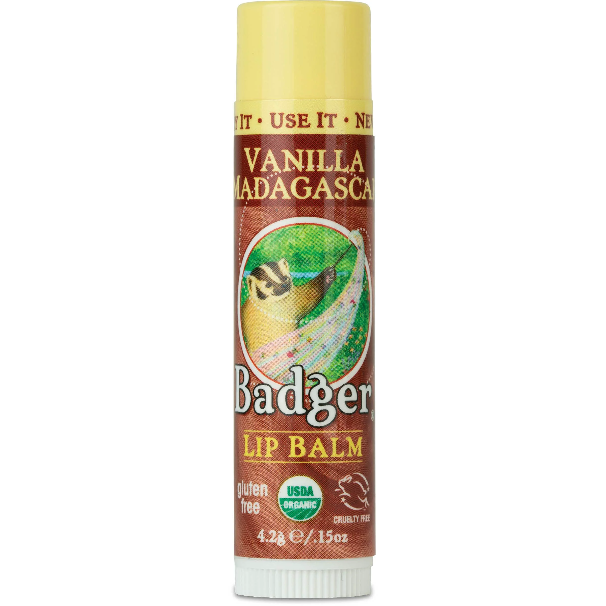 High-Quality Badger - Classic Lip Balm Vanilla Madagascar Made with Organic Olive Oil Beeswax Rosemary Natural Lip Balm Organic Moisturizing Lip Exceptional