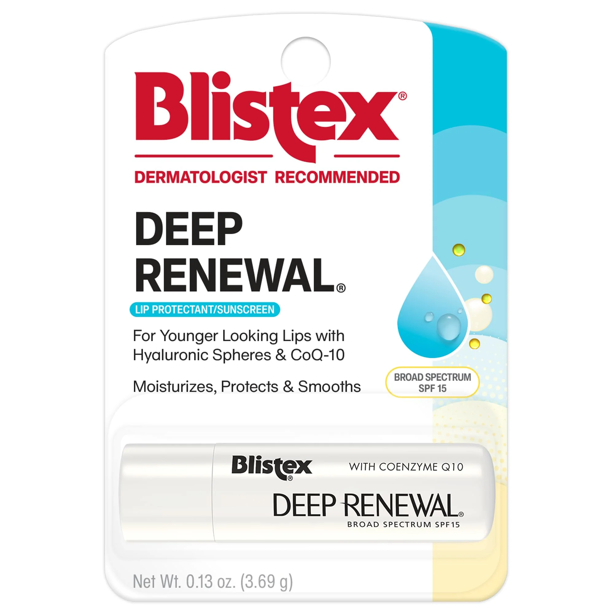 Specialty Blistex SPF 15 Deep Renewal Lip Protectant for Younger lokking Lips 0.13 Ounce Effective