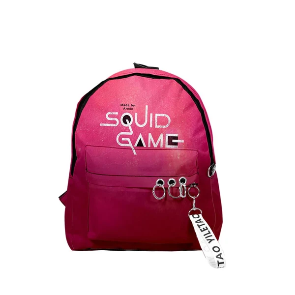 Quality Maxbell 1x Korean Squid Game Backpack Bag Sport Bag Casual School Bag for Boy Girl Pink Clean