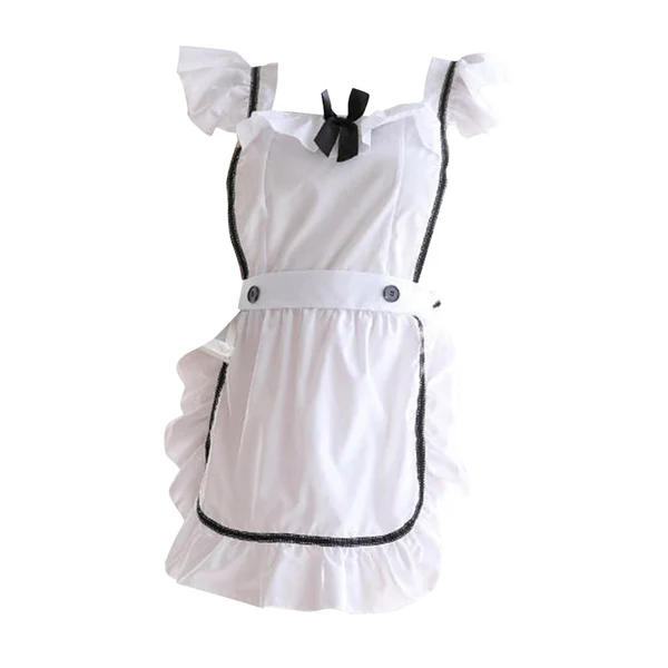 Practical Maxbell Maid Apron Lingerie Uniform Cosplay Costume for Women Gift No knee socks Selected