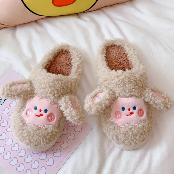 Recyclable Maxbell Fashion Animal Slippers House Soft Comfy Winter Warm Plush coffee 36 to 37 Functional