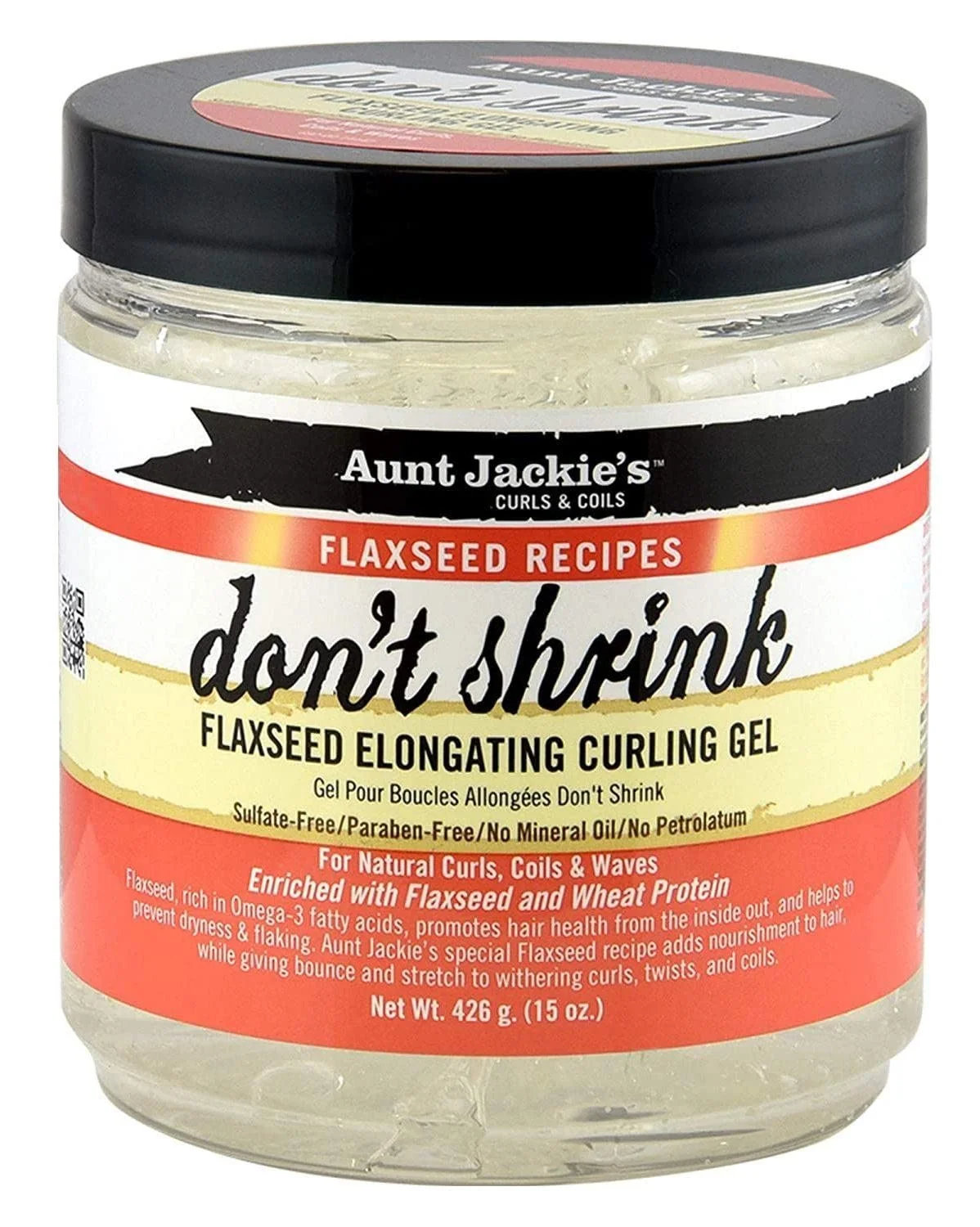 Certified Aunt Jackie's Don't Shrink Flaxseed Elongating Curling Gel 15 oz Pack of 6 Exclusive