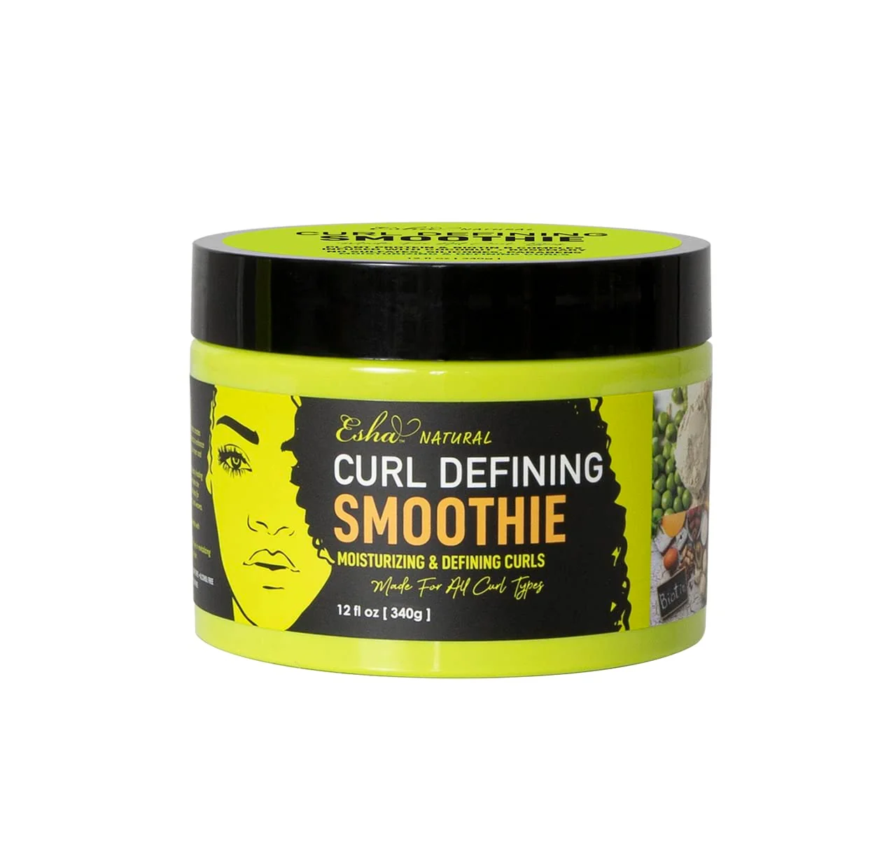 Verified Esha Girl Natural - Curl Smoothie - Style Define Your 3C 4C Curls - Revive Your Curls - Frizz Control Hydrate Rosemary Biotin Treatment - Tame Certified