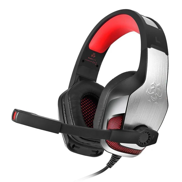 Contemporary Maxbell Porfessional Gaming Stereo Headset Headphone with Mic LED Light Red Efficient