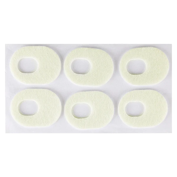 Convenient Maxbell 6Pcs Felt Foot Callus Cushions Easy Fit Skin Friendly Comfortable Oval Detailed