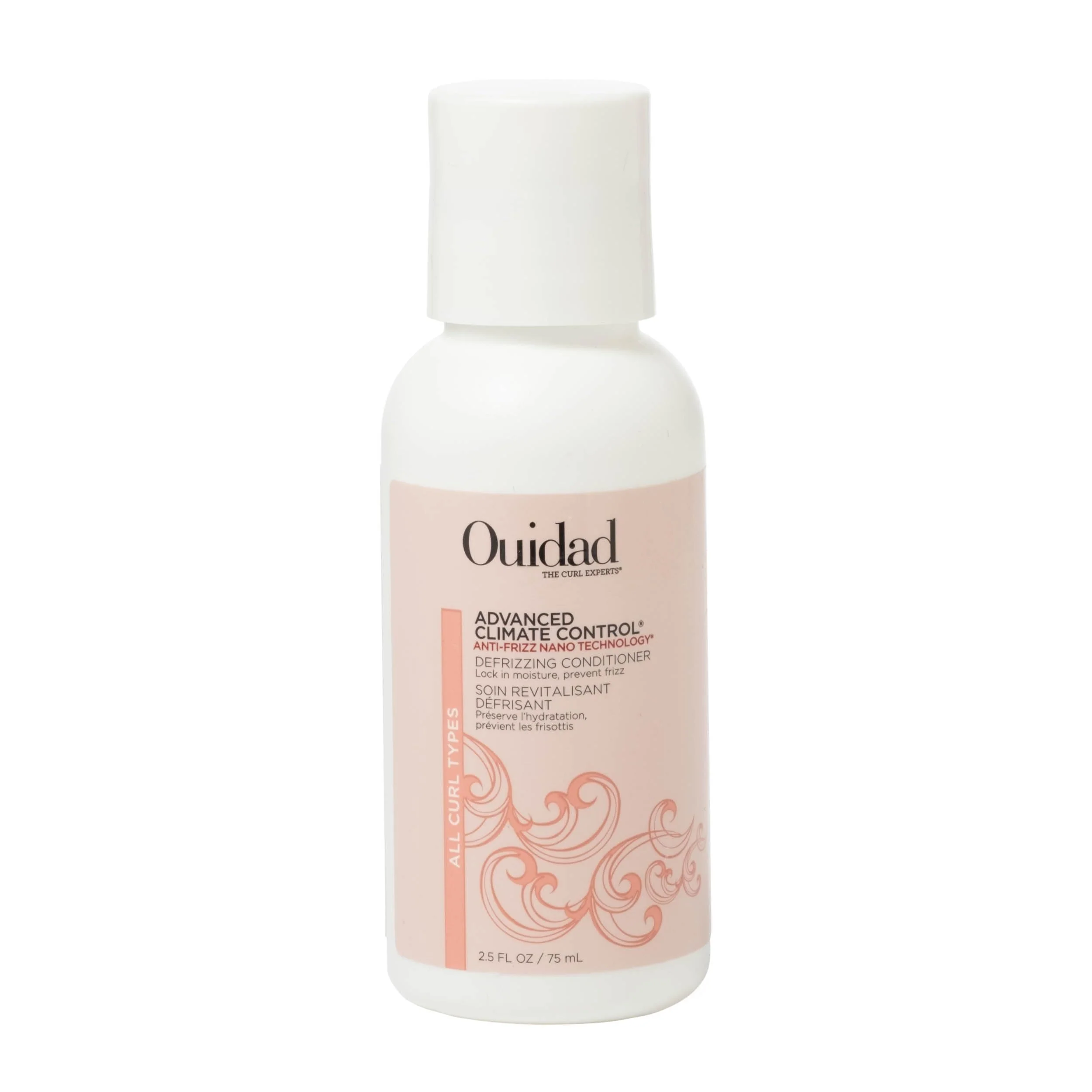 Traditional Ouidad Advanced Climate Control Defrizzing Conditioner - 2.5 fl oz Anti-Frizz Nano Technology Locks In Moisture Protects Curls from Heat Safe Environmentally Friendly