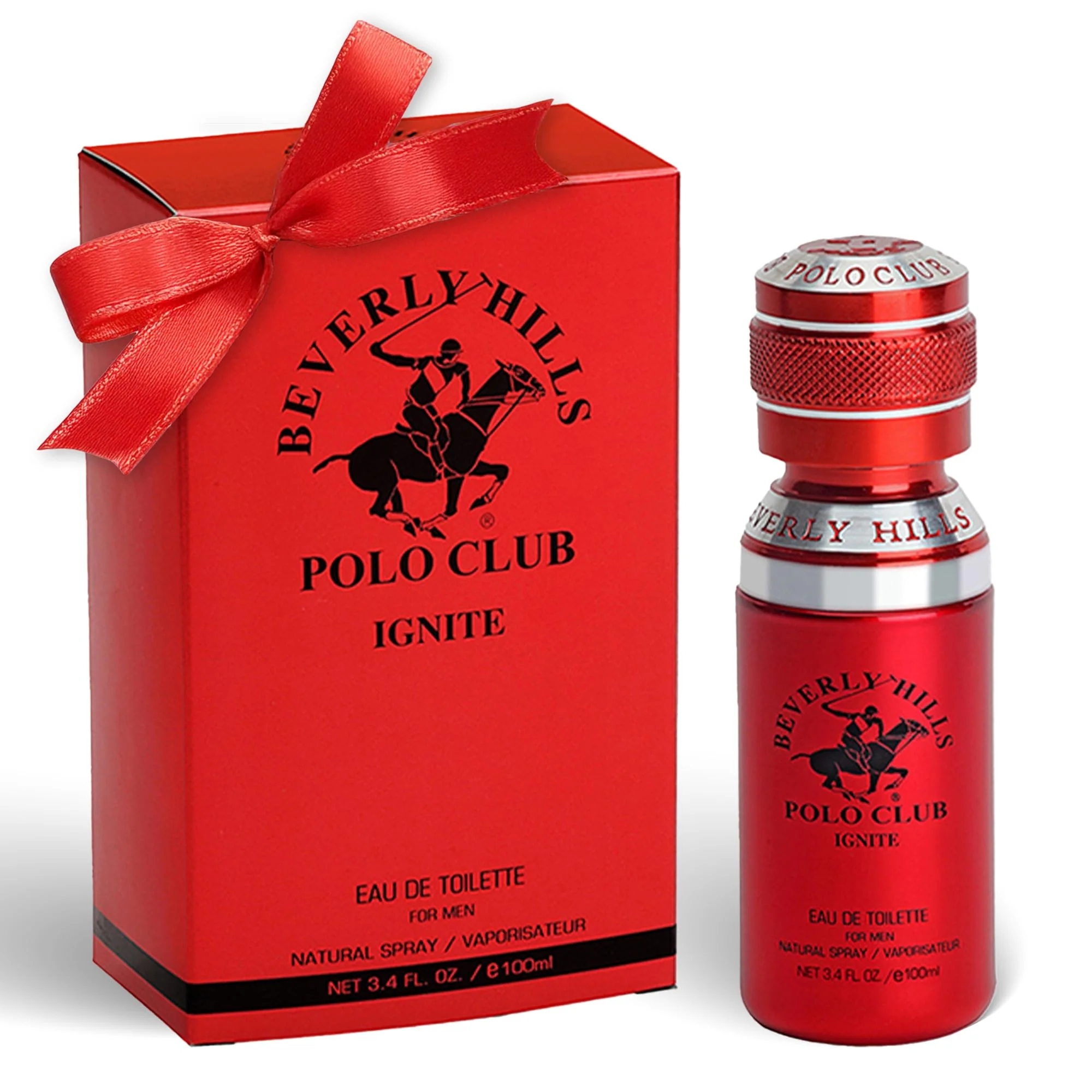 Relaxed Beverly Hills Polo Club IGNITE - Cologne for Men with Notes of Vanilla Cacao Patchouli Orchid - Sweet Floral Sexy Fragrance Scent - Eau De Lightweight