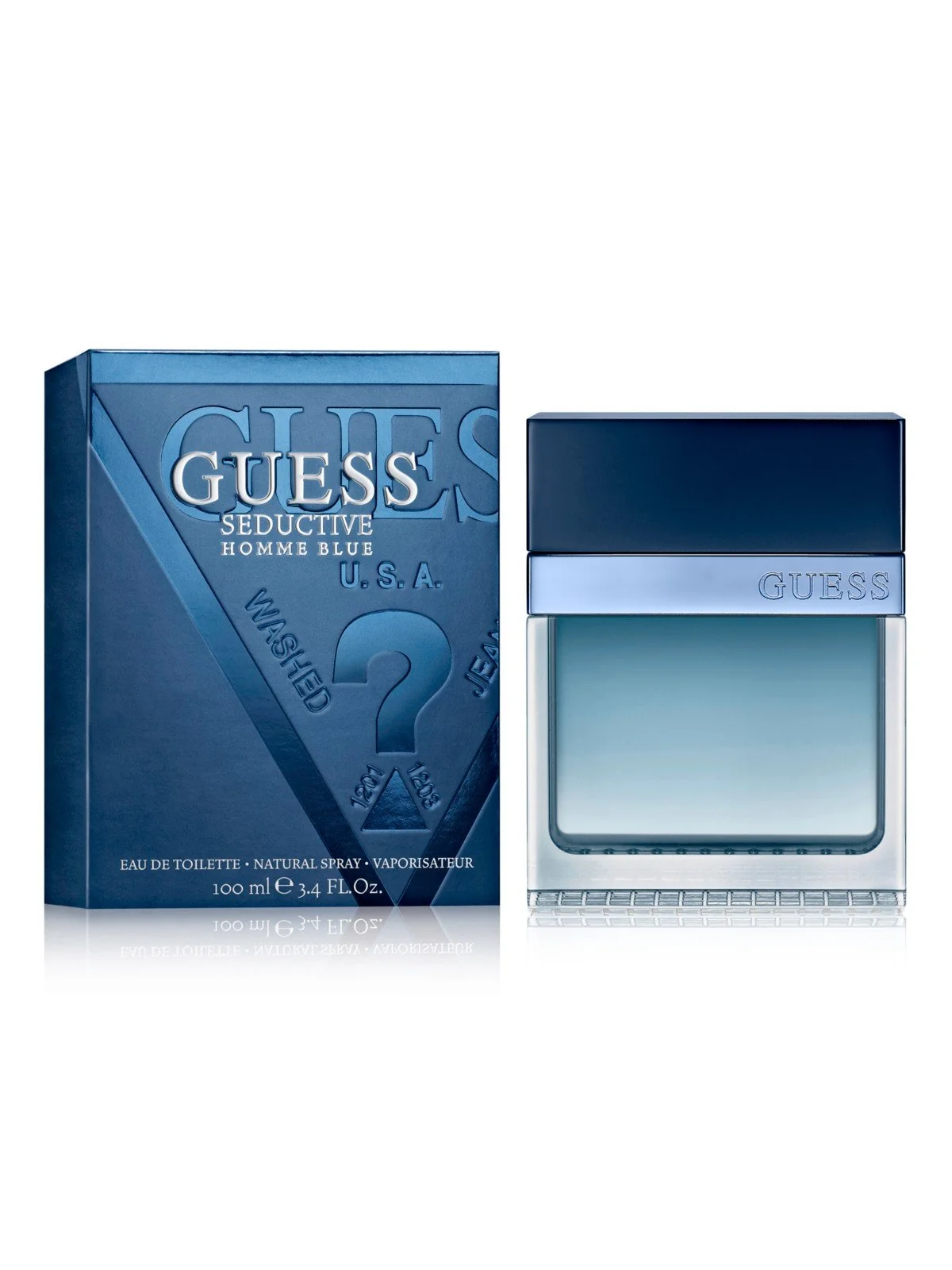 Original Guess Seductive Homme Eau De Toilette Spray for Men Blue 3.4 Ounce Comfortable