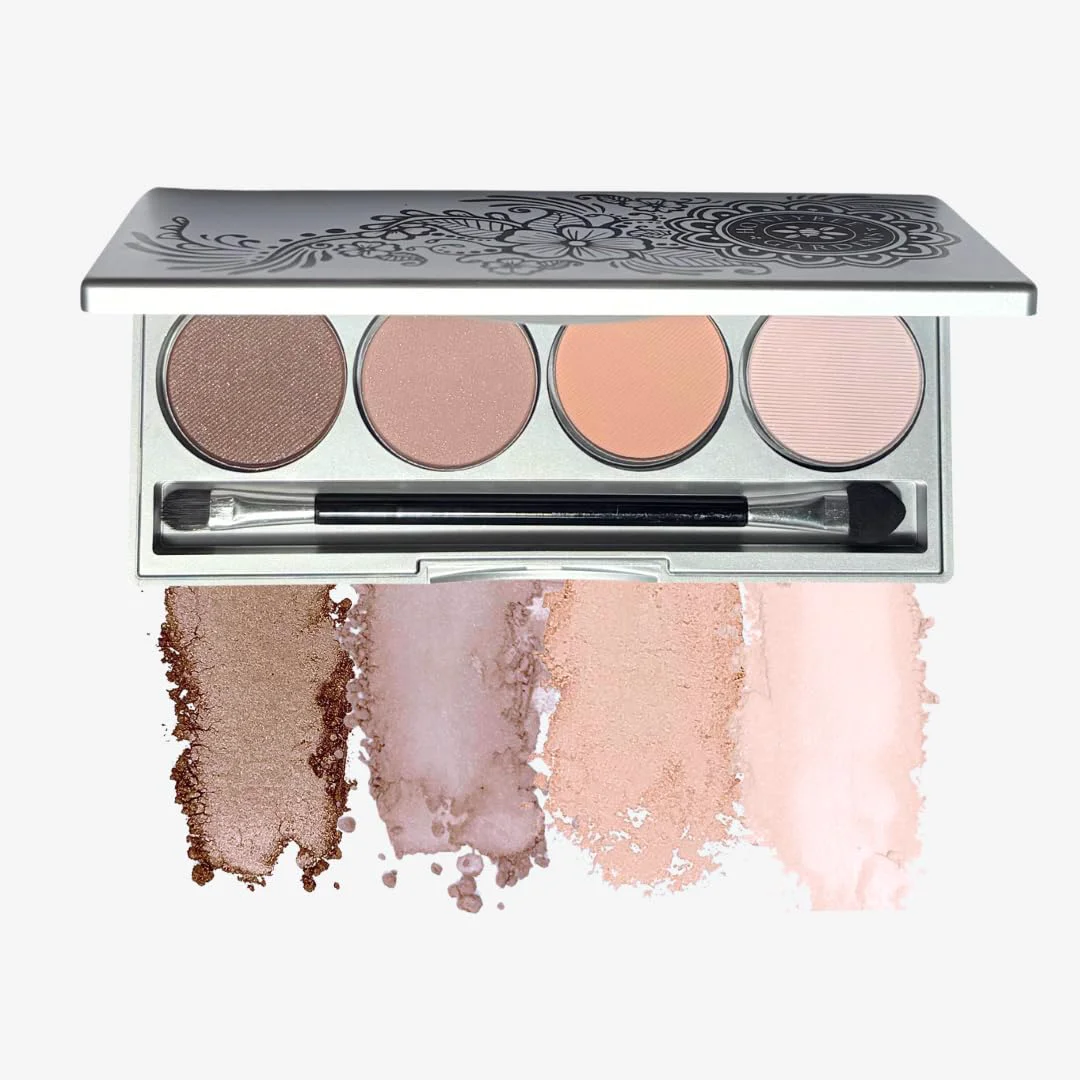 Efficient Honeybee Gardens Skinny Dip Eye Shadow Palette Clean and Bold 4 Highly Pigmented Colors With Long Lasting Luxe Finish Vegan Cruelty- Professional