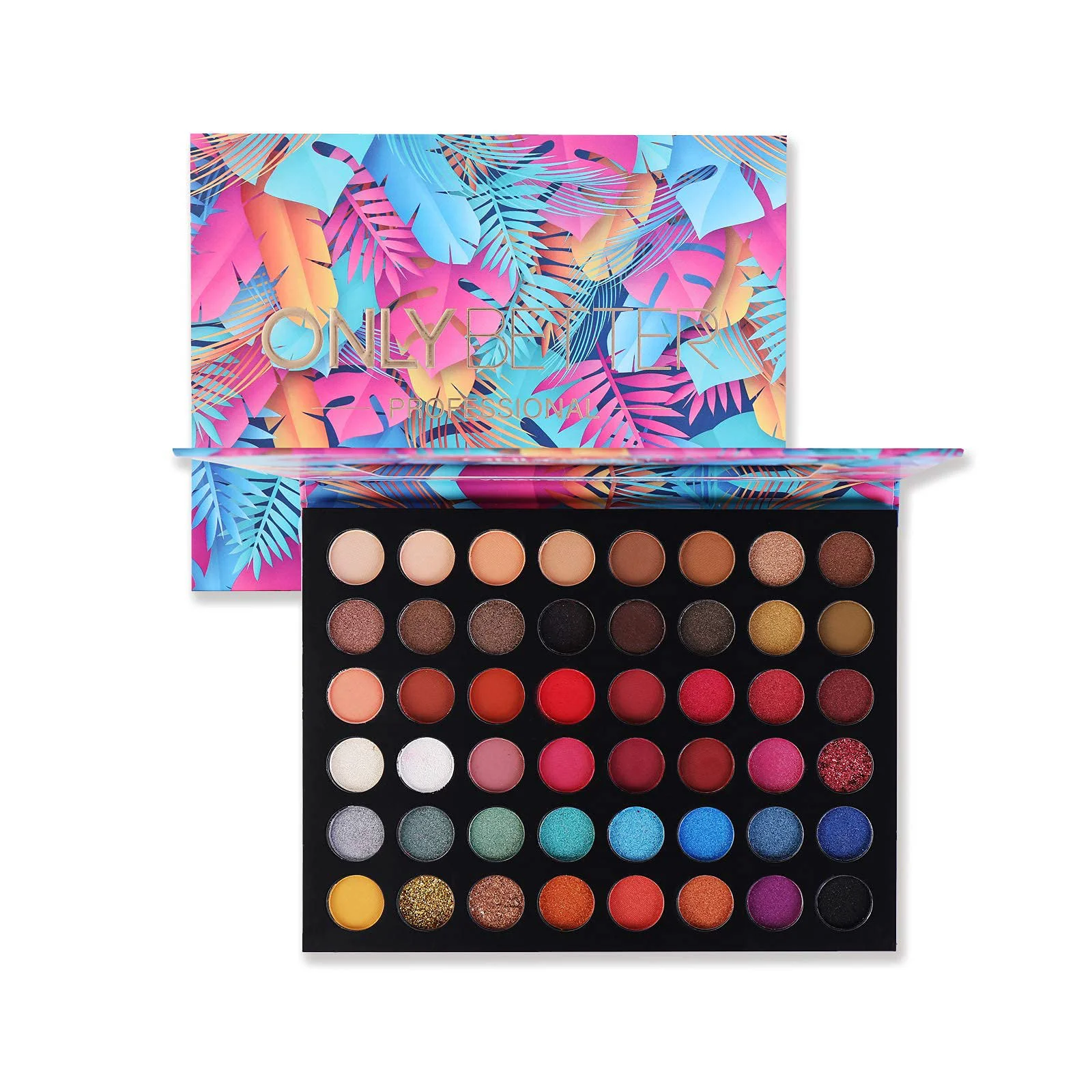 First-Class ONLYBETTER Eyeshadow Palette Glitter 48 Colors Bright Colorful Shimmer Eye Shadow Makeup Palette High Pigmented Metallic Color Eye Shadow Powder Easy Verified