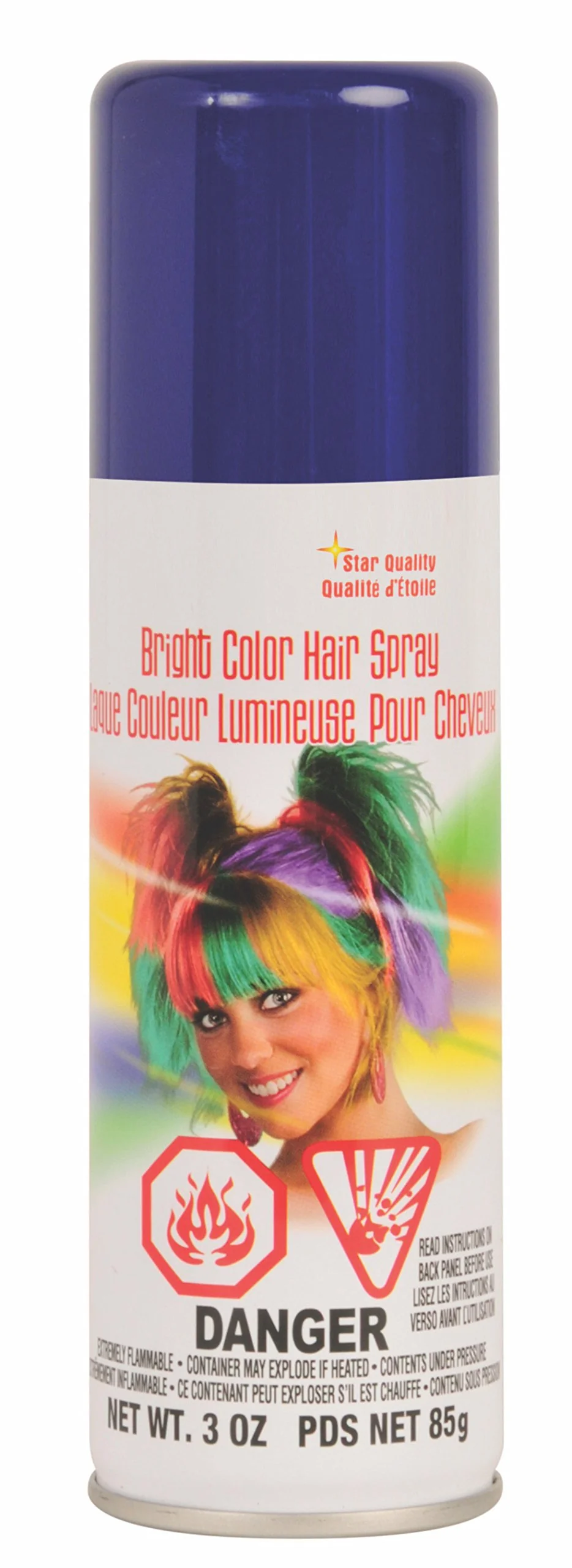 Powerful Rubies Blue Haircolor Costume Hairspray for Adults Unisex 3 Ounces Soft