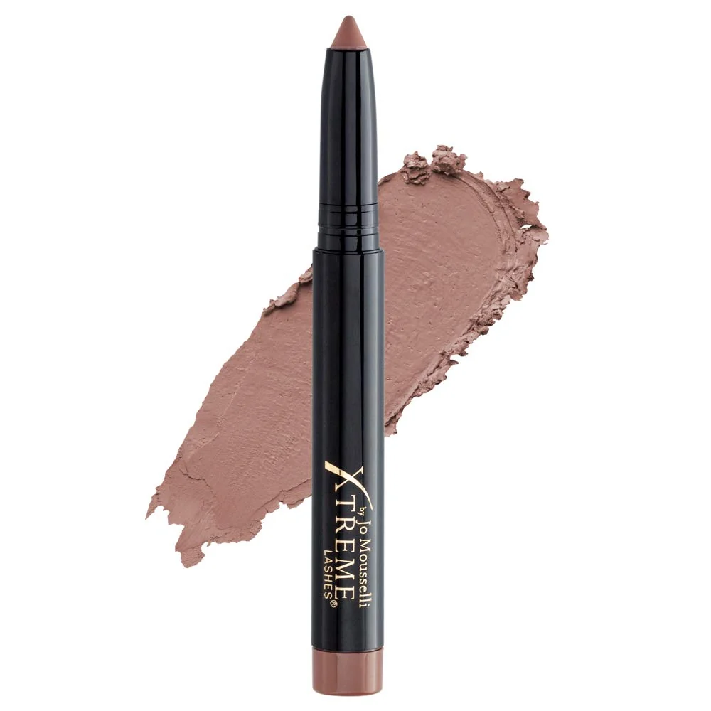 Organic Xtreme Lashes Glideshadow Long Lasting Eyeshadow Stick Sienna Matte Finish Lightweight Cream to Powder Makeup No Fallout Lash Extension Safe Healthy