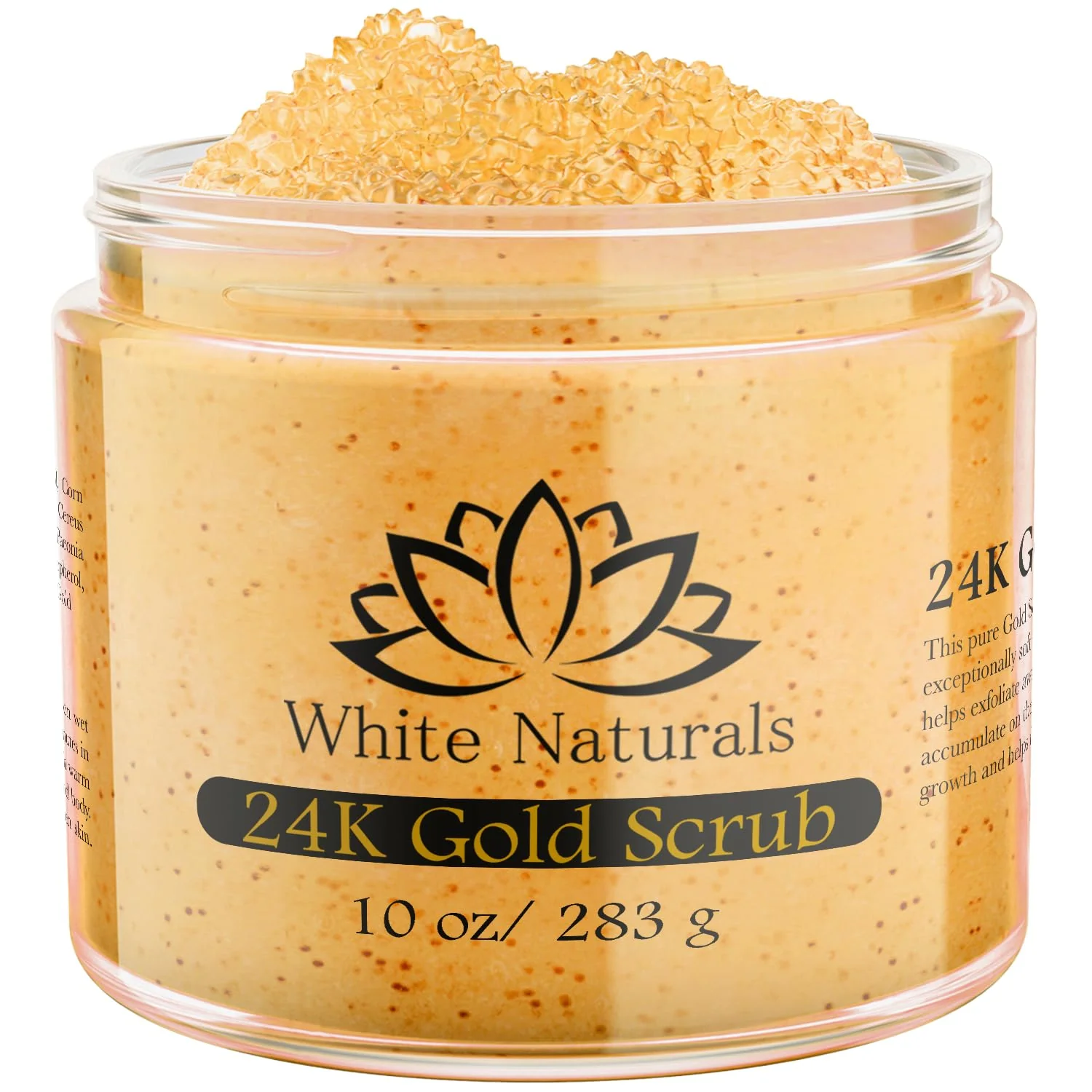 Recyclable 24K Gold Body Scrub Natural Exfoliating Face Sugar Scrub With Anti-Aging Properties Pure Skin Moisturizer Reduce Wrinkles Deep Pore Cleansing Elegant