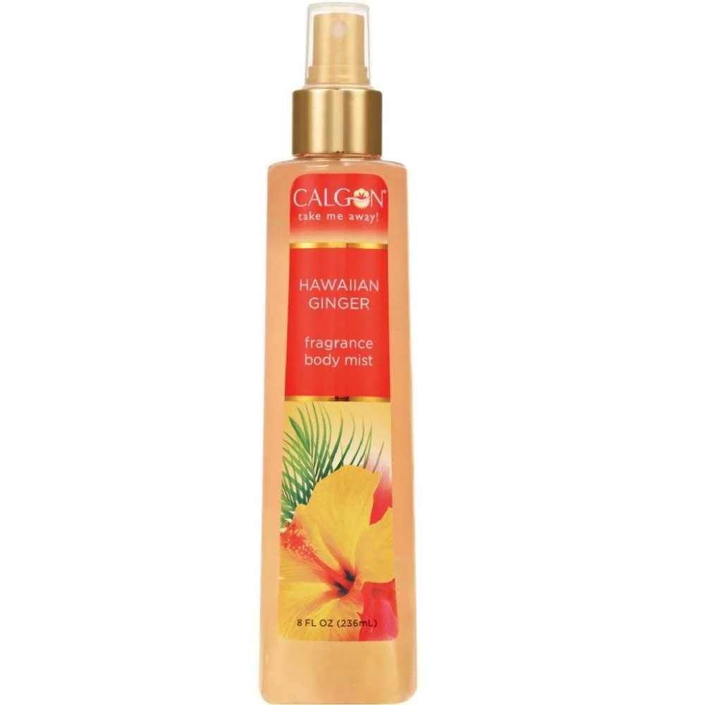Organic Calgon Body Mist - Hawaiian Ginger 8 OZ Pack of 12 Reliable