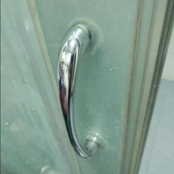 Verified Solid Metel Glass Door Handle Bathroom Shower Room Handle Pull Lever 1 Excellent