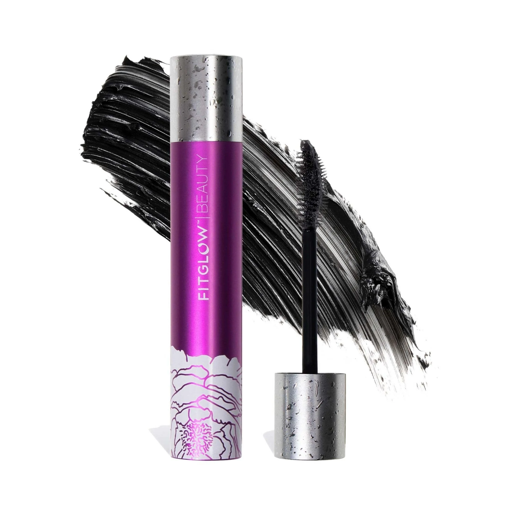 Smooth Fitglow Beauty Vegan Good Lash Mascara 2-in-1 Volumizing Lengthening Conditioning Eyelash Mascara Natural Lash Serum Reduces Shedding Solid