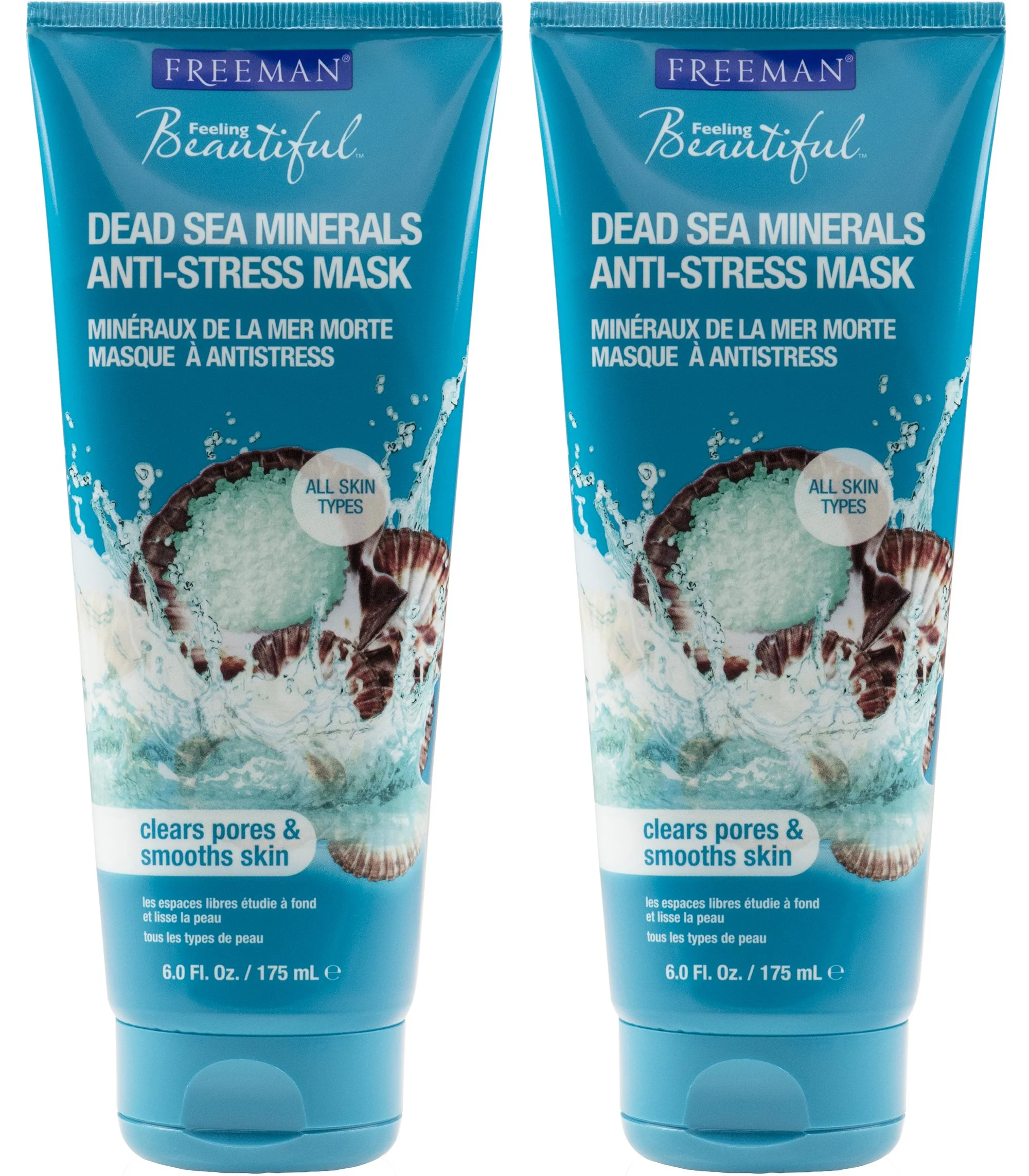 Exclusive man Feeling Beautiful Dead Sea Minerals Clay Mask 6-Ounce 2 Count Lightweight