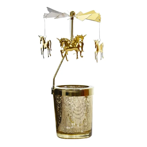 Minimalist Max Maxb Romantic Candle Holder Stand Spining Tealight Candlestick Unicorn Recyclable