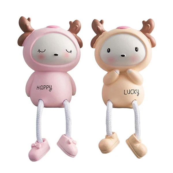 Recyclable Max Maxb Resin Craft Hanging Foot Ornament Desktop Figurines 2pcs Deer Sustainable