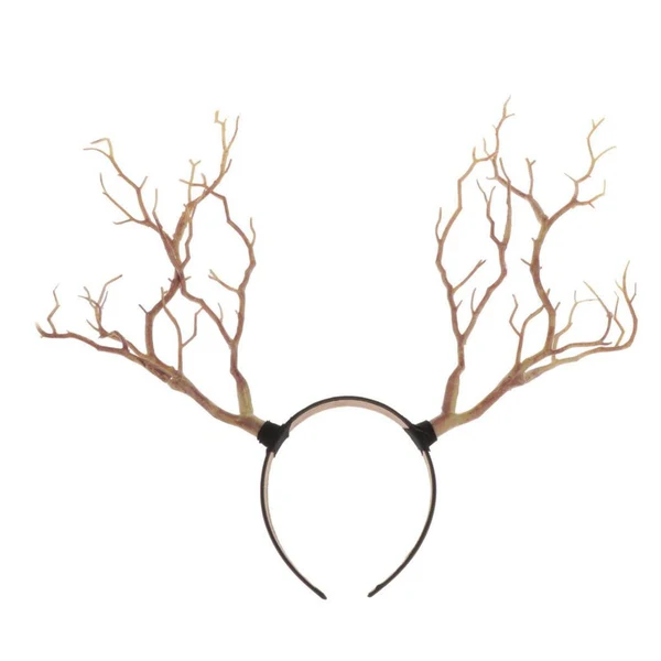 Versatile Max Maxb Gothic Antlers Deer Horns Hair Hoop Headband Cosplay Headdress Xmas Natural Sophisticated