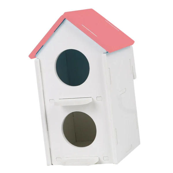 Innovative Max Maxb Double Hole Pet Bird Parrot Hatching Breeding Box Nest House Pink User-Friendly