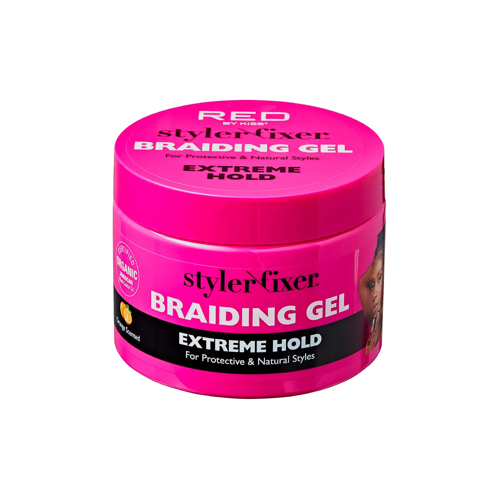 Efficient Red by Kiss Braiding Gel Extreme Hold Styler Fixer for Box Braids Cornrows Hydrating Conditioning Long-Lasting Frizz Control 4C Moisturizing Selected
