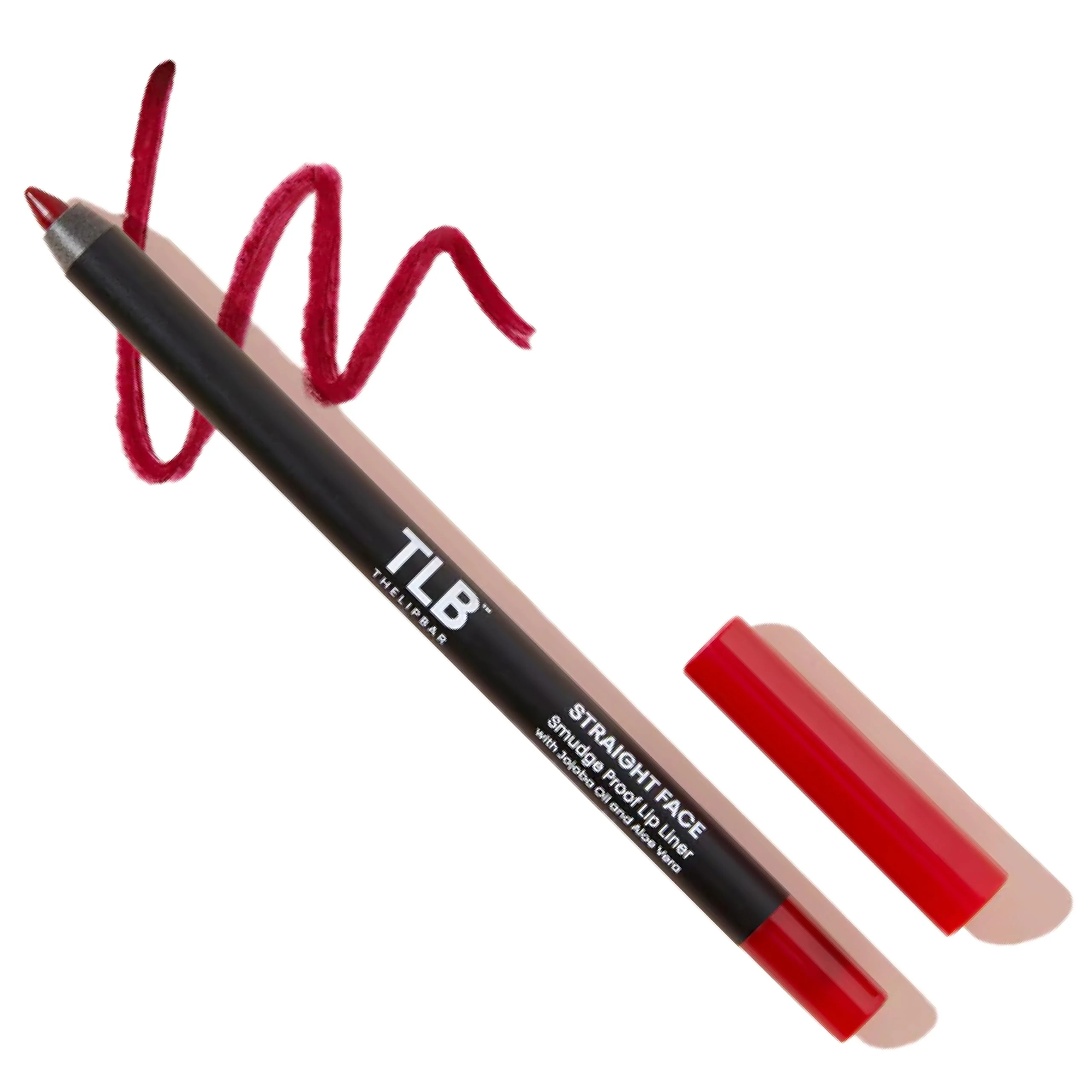 Superior The Lip Bar - Lip Liner Straight Face Deep Red - High Pigment Super Creamy - Smudge Proof Water Resistant - Jojoba Oil Aloe Vera Coconut Oil Recyclable