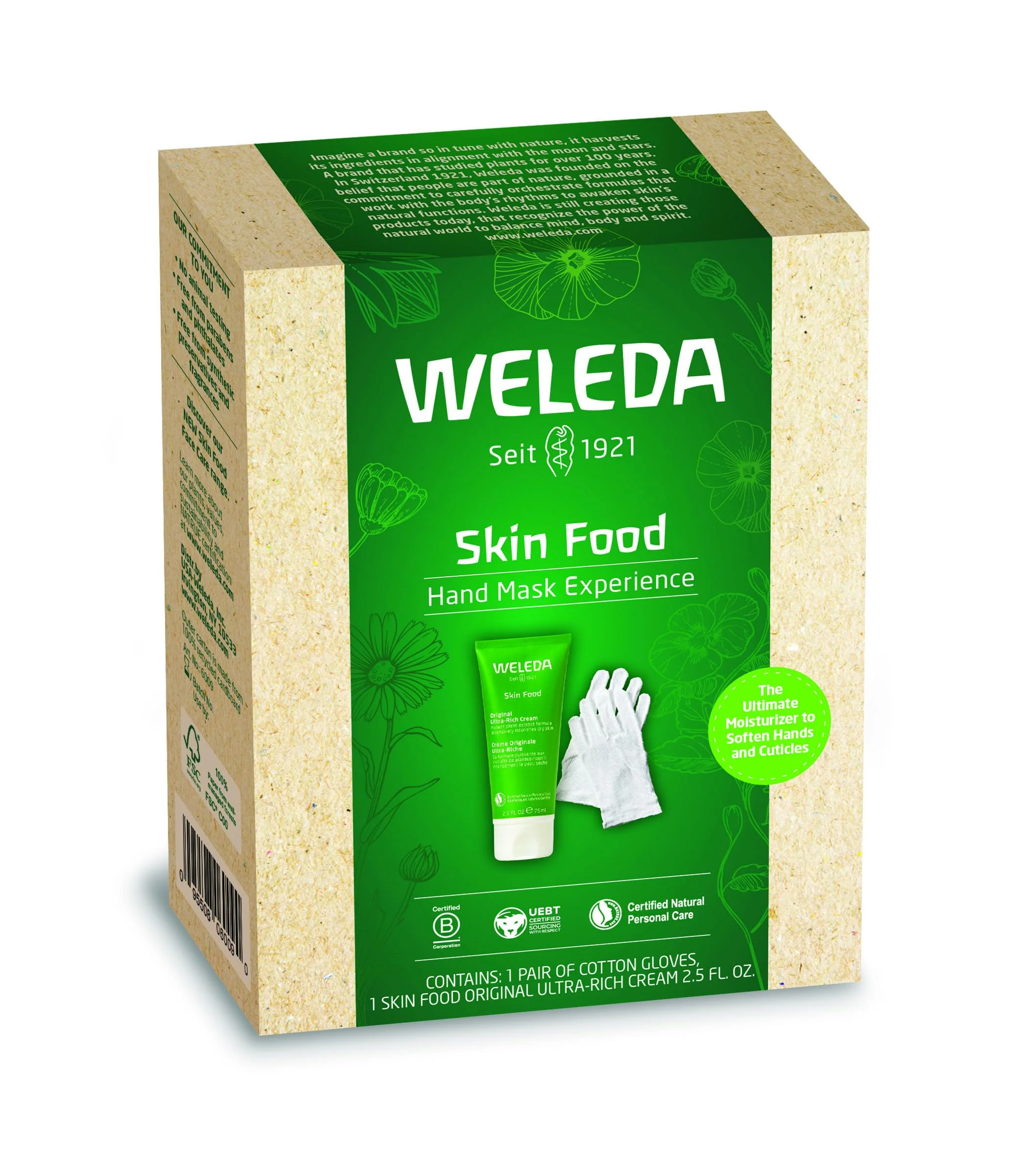 Sustainable Weleda Skin Food Hand Mask Experience Enhanced