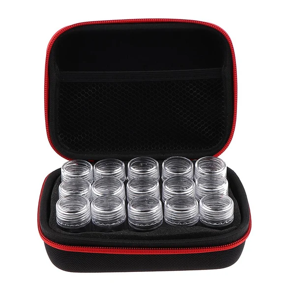 Advanced Max Maxb Essential Oil Storage Bag Travel Case Holder Organizer 15Pcs Bottle Red Reusable