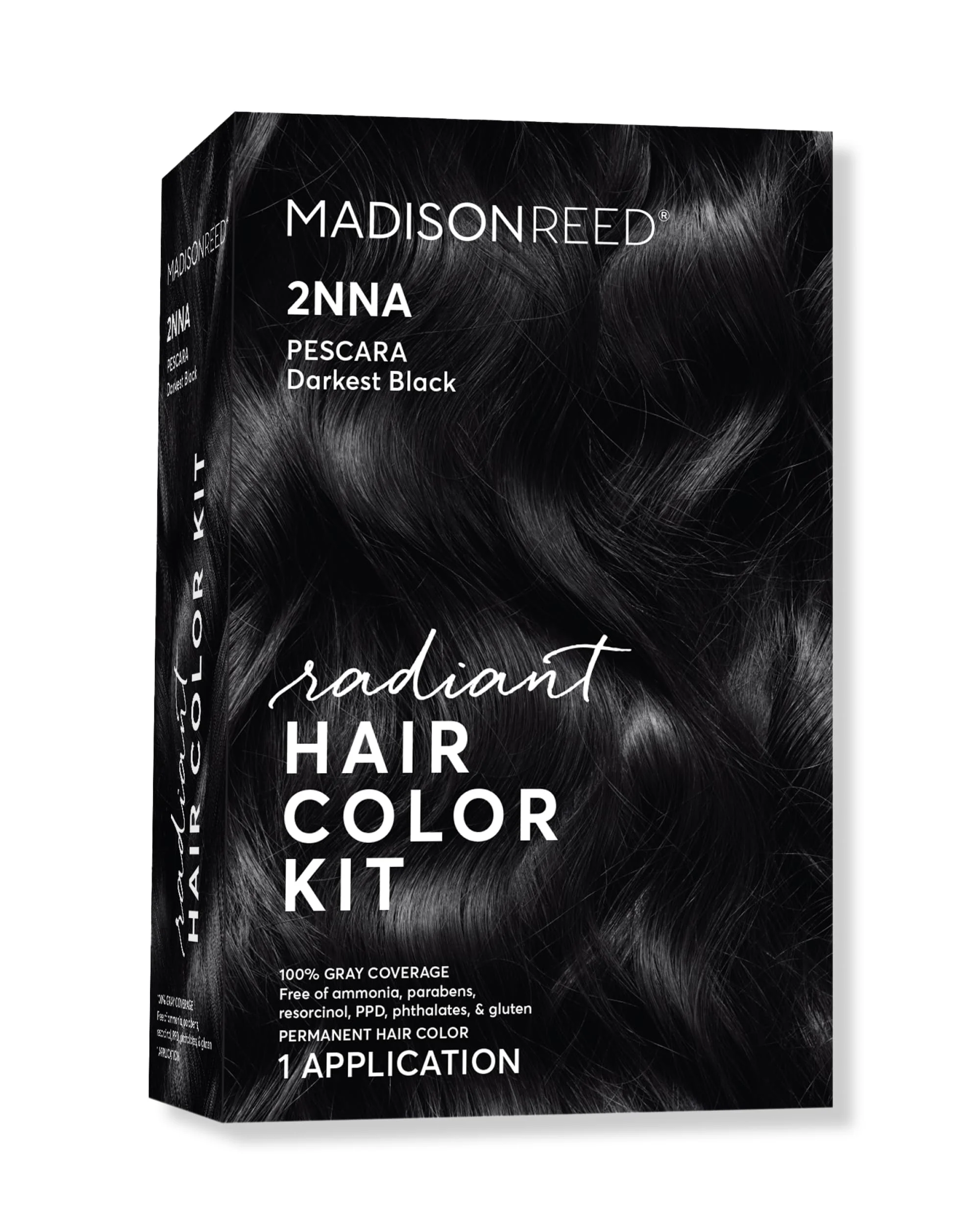 Crafted Madison Reed Radiant Hair Color Kit - 2NNA Darkest Cool Black with Ash Undertones Pescara Black Dimensional Gray Hair Blending Permanent Hair Dye Sophisticated